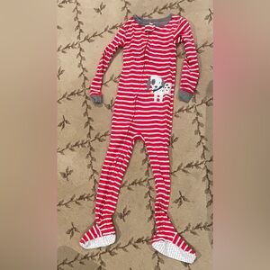 Carter’s Red Striped With Puppy Footie Pajamas - Size 5t